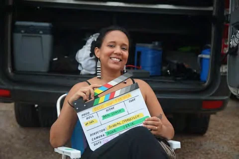 Claquete durante gravação